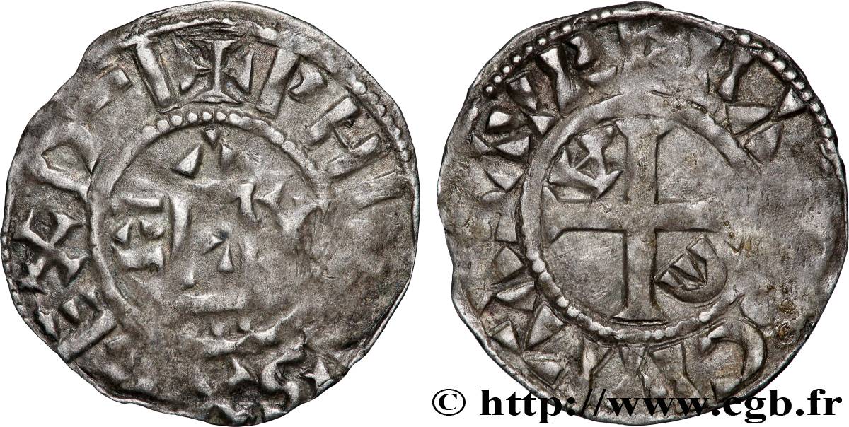 PHILIPPE IER Denier, 4e type s.m. Orléans TTB
