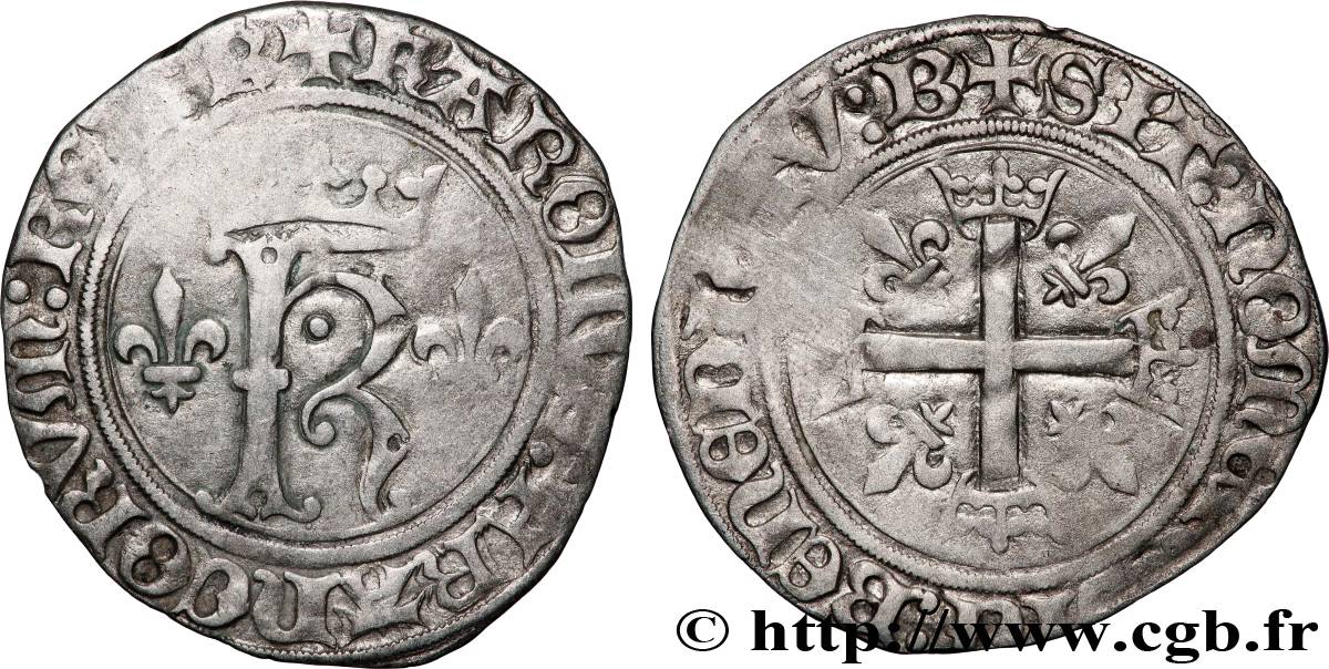 CHARLES VIII Karolus ou dizain s.m. Bourges TTB