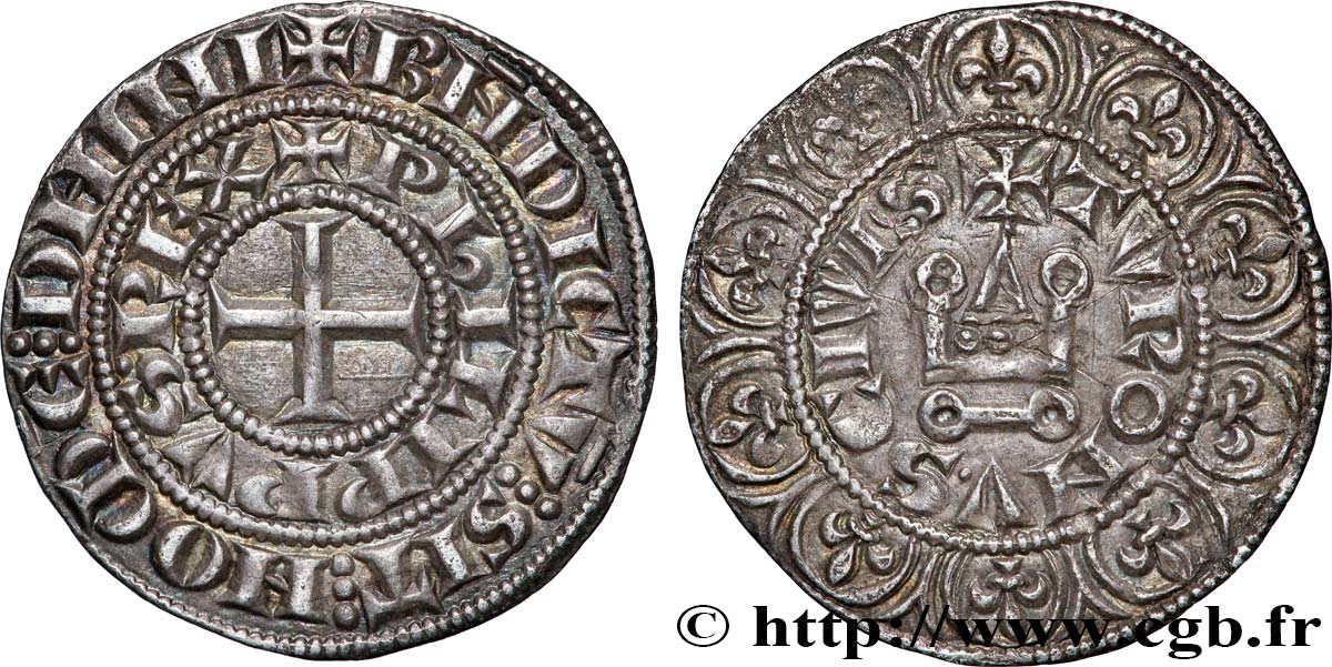 PHILIPPE IV LE BEL Maille tierce à l&nbsp;O rond s.m.  TTB+/TTB