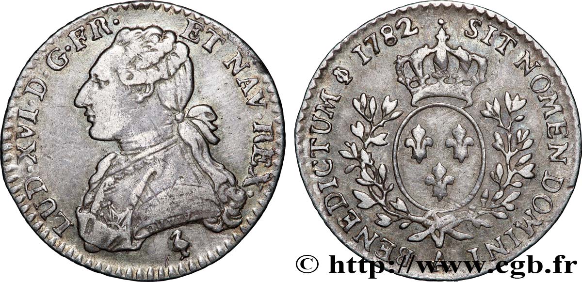 LOUIS XVI Dixième d&nbsp;écu aux branches d&nbsp;olivier 1782 Paris TTB