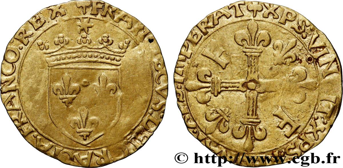 FRANCOIS I Écu d&nbsp;or au soleil, 5e type s.m. Toulouse fSS