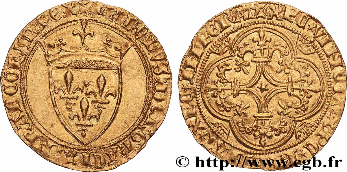 CHARLES VI LE FOU OU LE BIEN AIMÉ Écu d&nbsp;or à la couronne n.d. Montpellier SUP