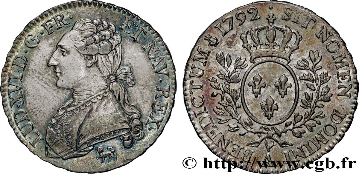 LOUIS XVI Demi-écu aux branches d&nbsp;olivier 1792 Paris SUP/SPL