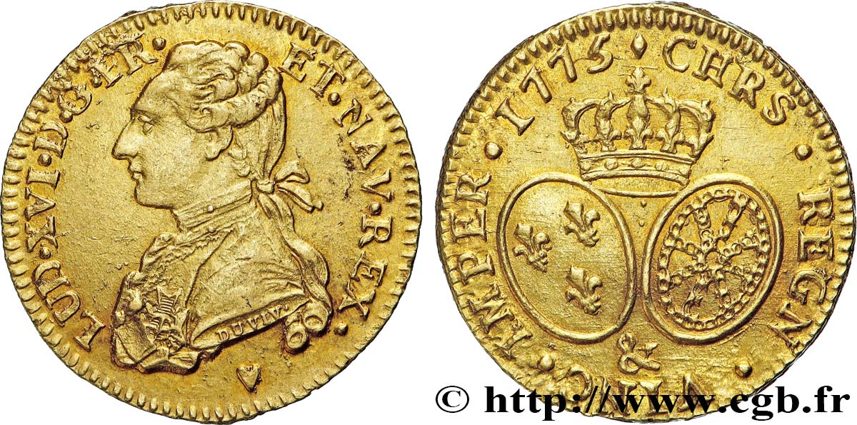 LOUIS XVI Louis d’or aux écus ovales 1775 Aix-en-Provence SUP