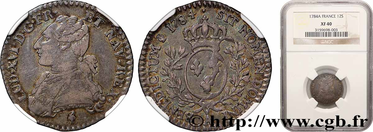 LOUIS XVI Dixième d&nbsp;écu aux branches d&nbsp;olivier 1784 Paris XF40