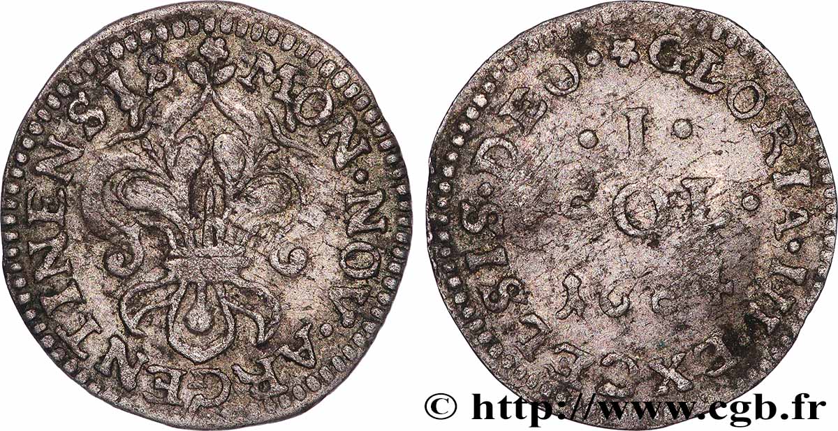LOUIS XIV &nbsp;THE SUN KING&nbsp; I sol 1684 Strasbourg VF