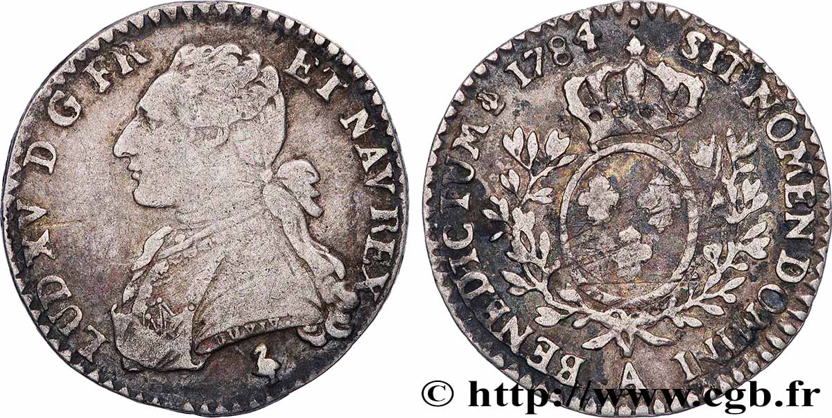 LOUIS XVI Dixième d&nbsp;écu aux branches d&nbsp;olivier 1784 Paris VF