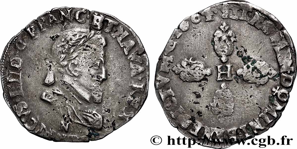 HENRI IV LE GRAND Demi-franc 1604 Montpellier TB