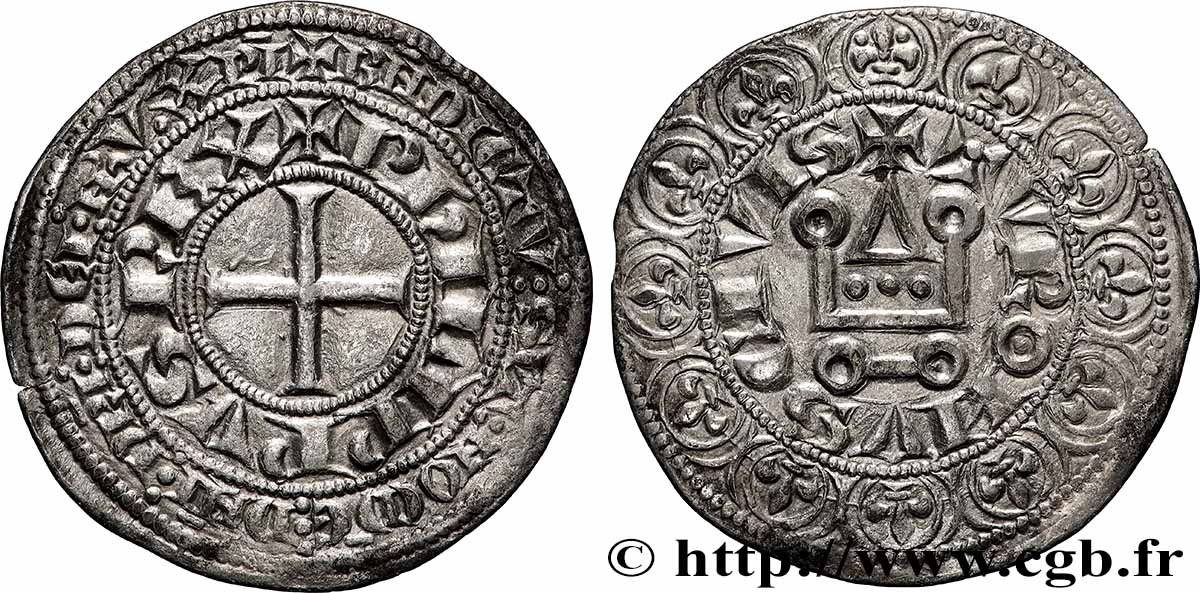 PHILIP IV &nbsp;THE FAIR&nbsp; Gros tournois à l&nbsp;O rond s.m. s.l. AU