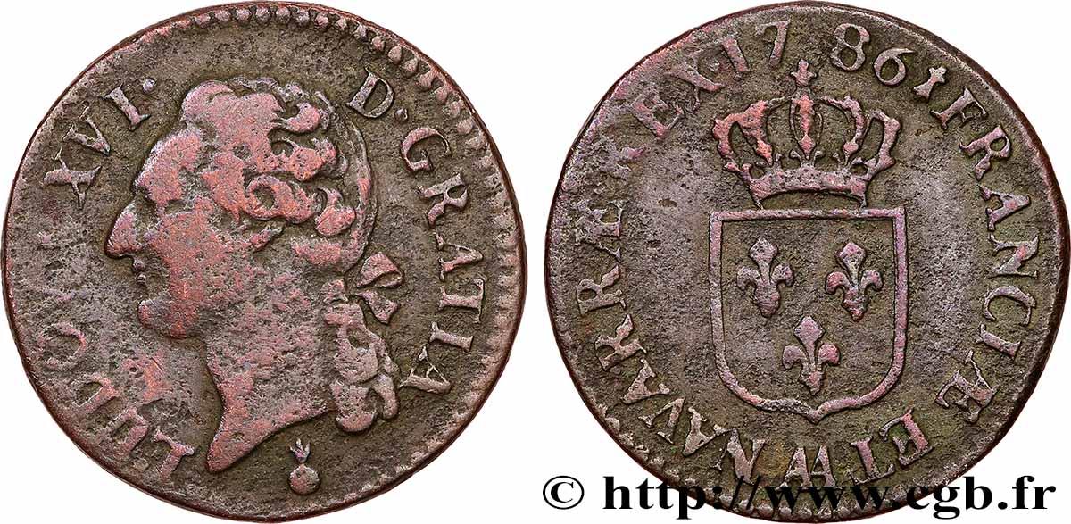 LOUIS XVI Demi-sol dit &nbsp;à l&nbsp;écu&nbsp; 1786 Metz fSS