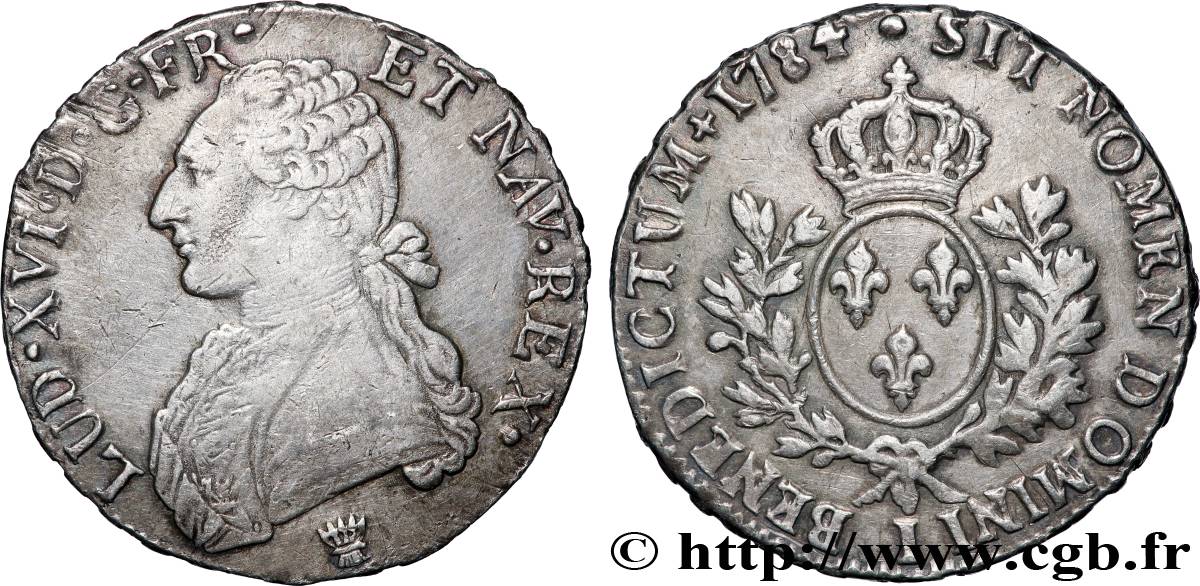 LOUIS XVI Écu aux branches d&nbsp;olivier 1784 Limoges TTB