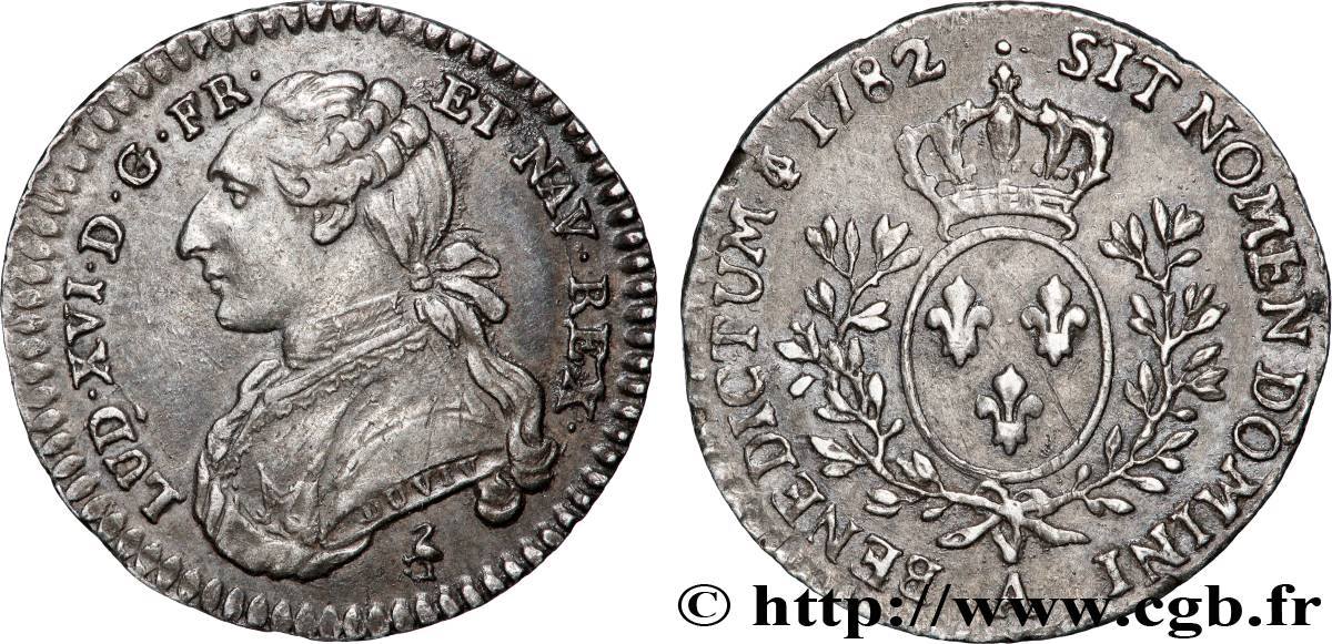 LOUIS XVI Dixième d&nbsp;écu aux branches d&nbsp;olivier 1782 Paris TTB+