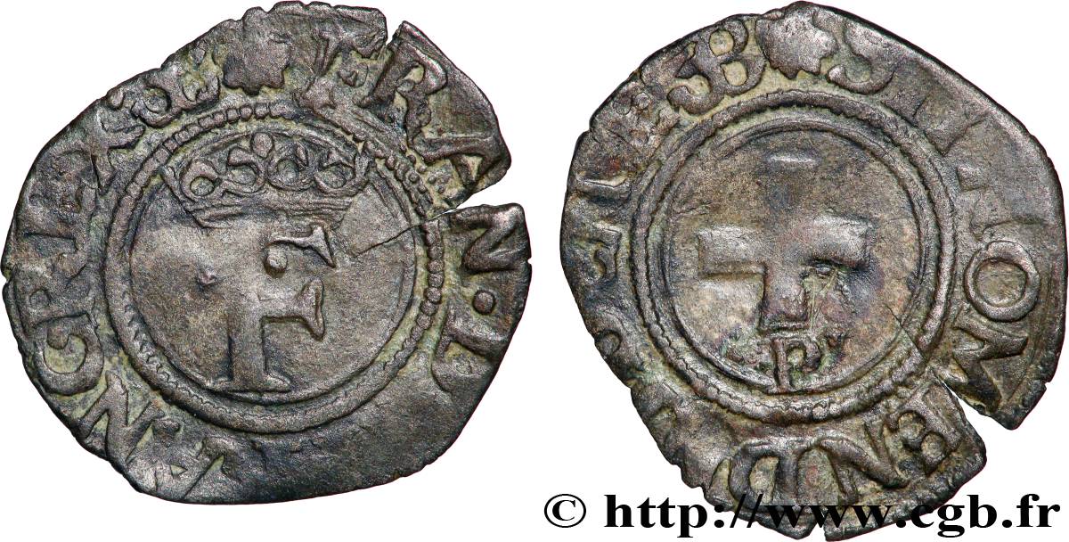 FRANÇOIS IER LE RESTAURATEUR DES LETTRES Liard à la croisette, dit &nbsp;à l&nbsp;F&nbsp; s.m. Dijon TTB+/TTB