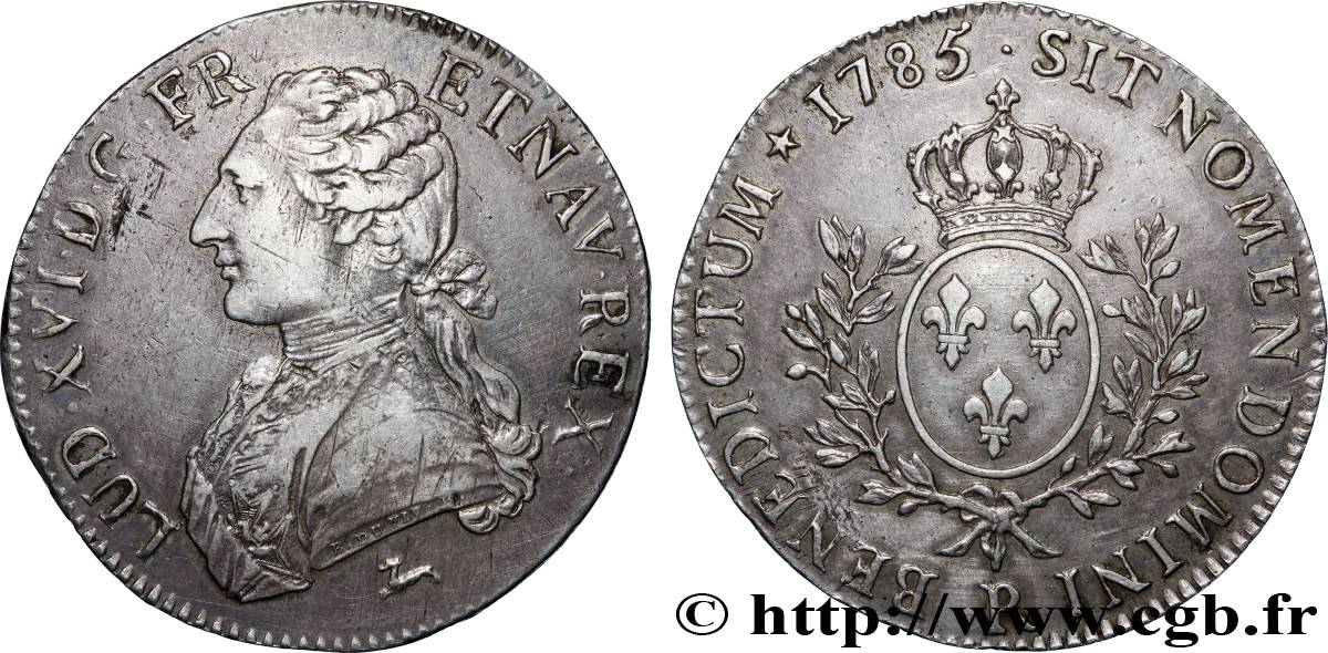 LOUIS XVI Écu aux branches d&nbsp;olivier 1785 Orléans q.SPL/SPL