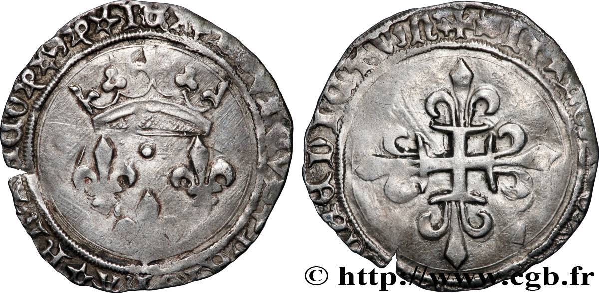 LOUIS XI THE &nbsp;PRUDENT&nbsp; Gros de roi 31/12/1461 Montpellier q.BB