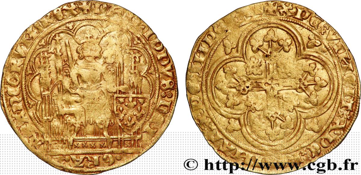 PHILIPP VI OF VALOIS Écu d&nbsp;or à la chaise s.m.  fSS