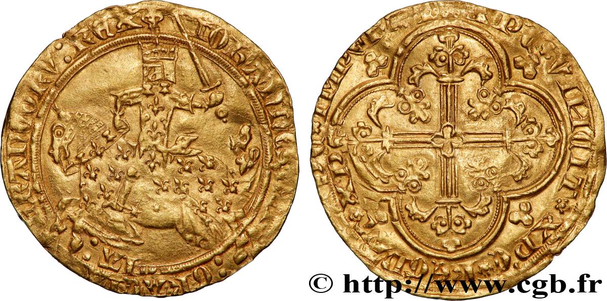 JEAN II LE BON Franc à cheval s.m.  SUP61