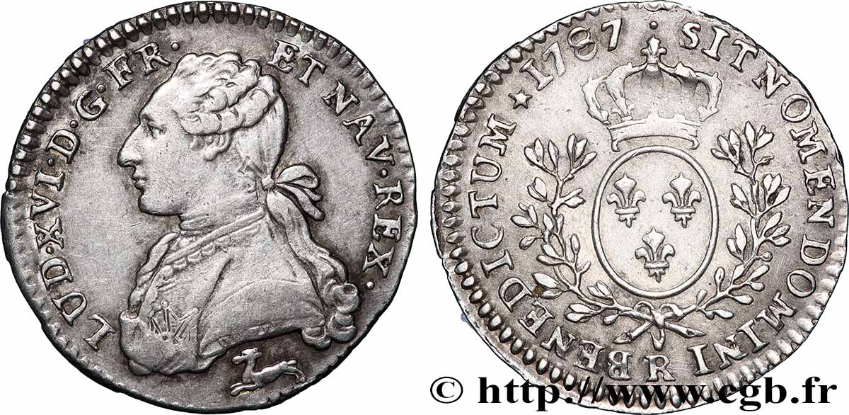 LOUIS XVI Dixième d&nbsp;écu aux branches d&nbsp;olivier 1787 Orléans TTB/TTB+