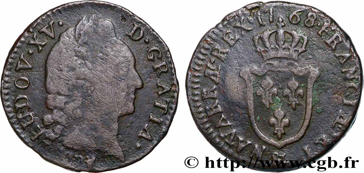 LOUIS XV DIT LE BIEN AIMÉ Sol d&nbsp;Aix 1768 Aix-en-Provence TB