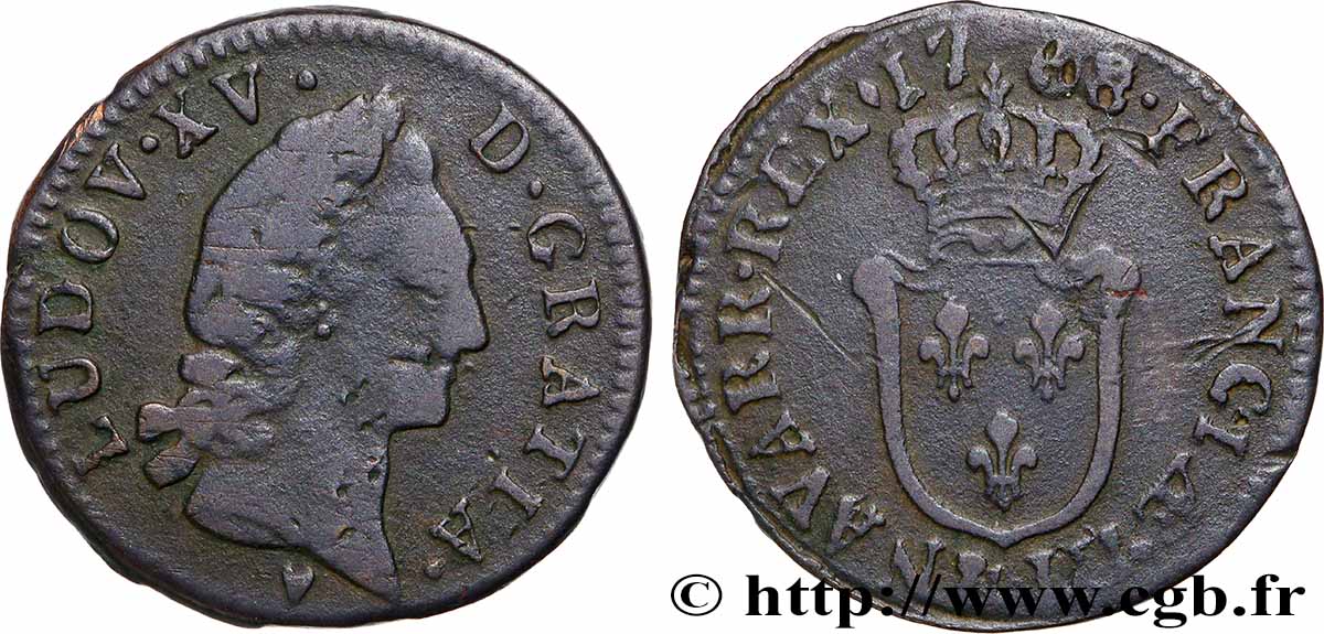 LOUIS XV DIT LE BIEN AIMÉ Demi-sol d&nbsp;Aix 1768 Aix-en-Provence TB/TB+