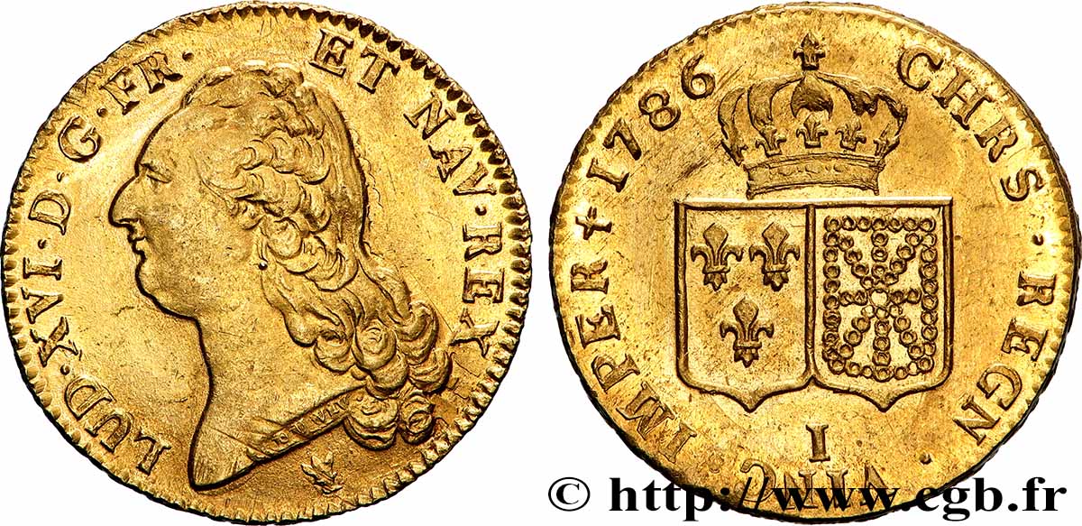 LOUIS XVI Double louis d’or aux écus accolés 1786 Limoges fST