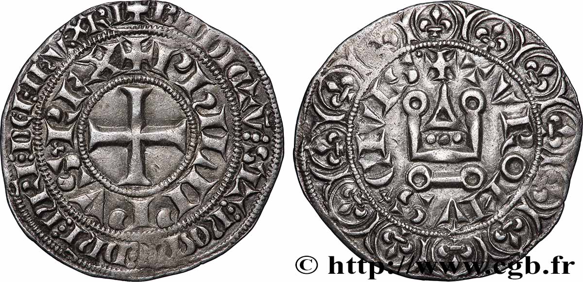 PHILIPPE VI DE VALOIS Gros tournois s.m.  TTB+/SUP