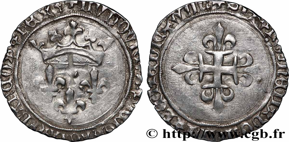 LOUIS XI THE &nbsp;CAUTIOUS&nbsp; Gros de roi 31/12/1461 Montpellier XF