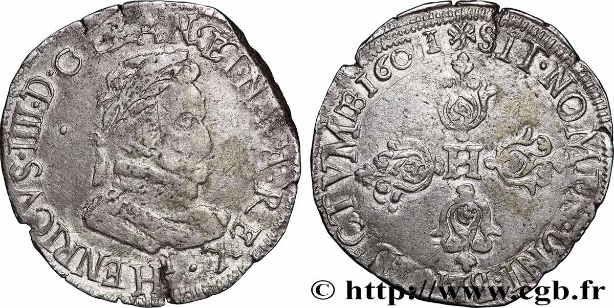 HENRI IV LE GRAND Demi-franc 1601 Limoges TB+/TTB