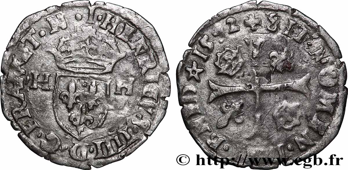 HENRI IV LE GRAND Douzain aux deux H, 2e type 1592 Limoges TB+
