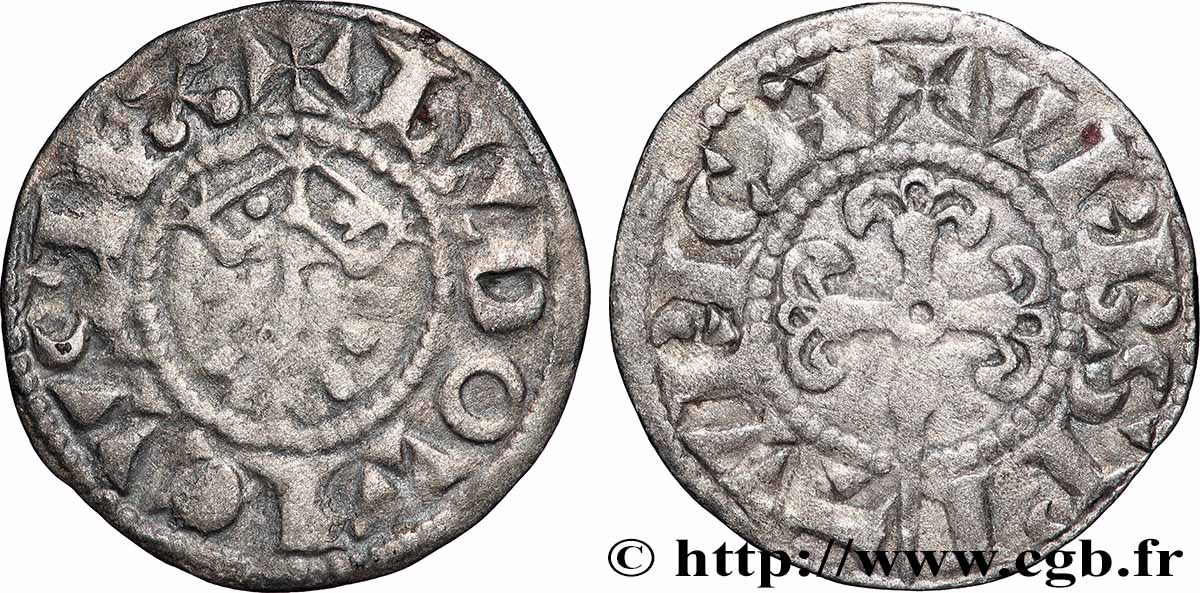 LOUIS VII THE YOUNG Denier s.m. Bourges XF