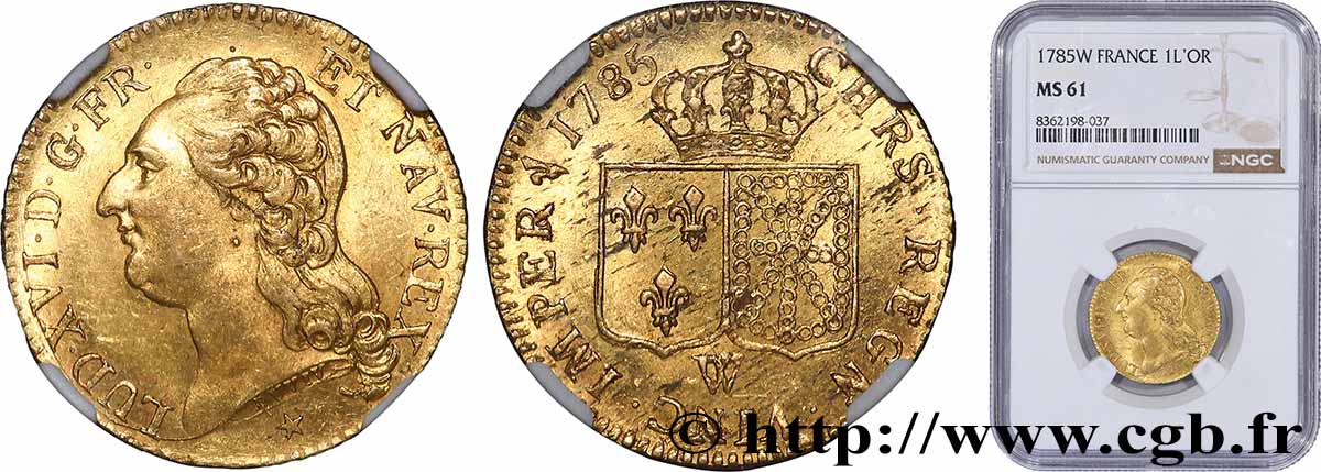 LOUIS XVI Louis d&nbsp;or aux écus accolés 1785 Lille SUP61