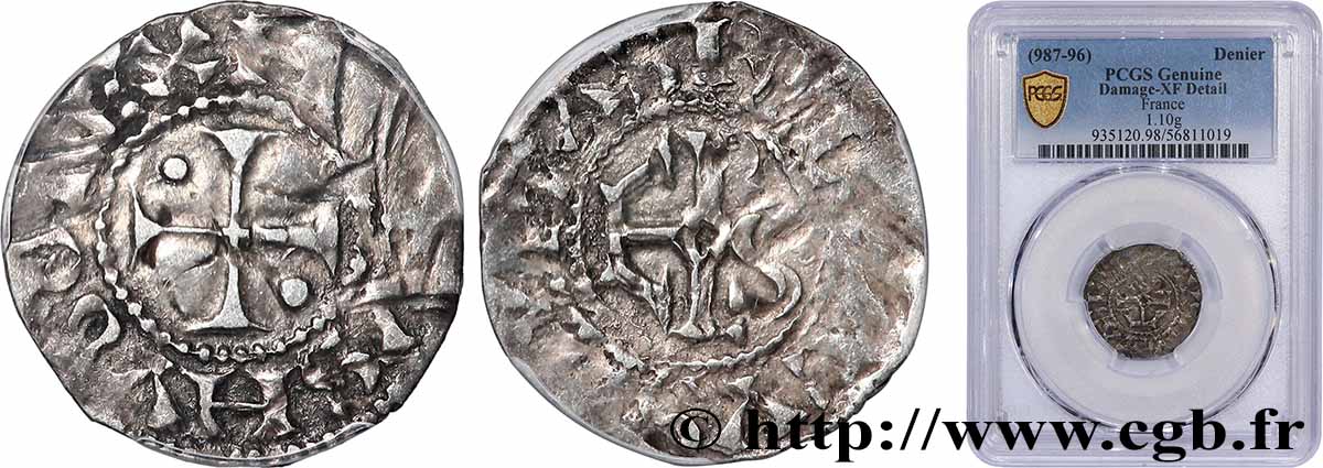 HUGUES CAPET Denier s.m. Beauvais TTB