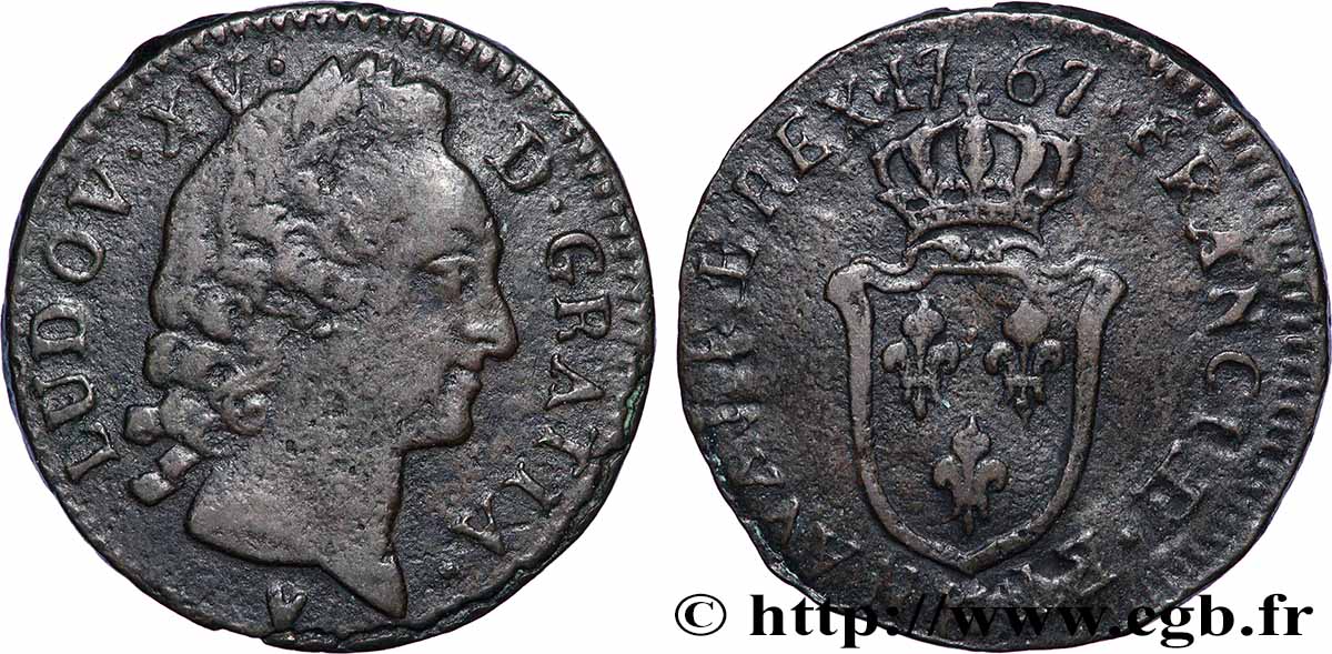 LOUIS XV DIT LE BIEN AIMÉ Sol d&nbsp;Aix 1767 Aix-en-Provence TTB/TB+