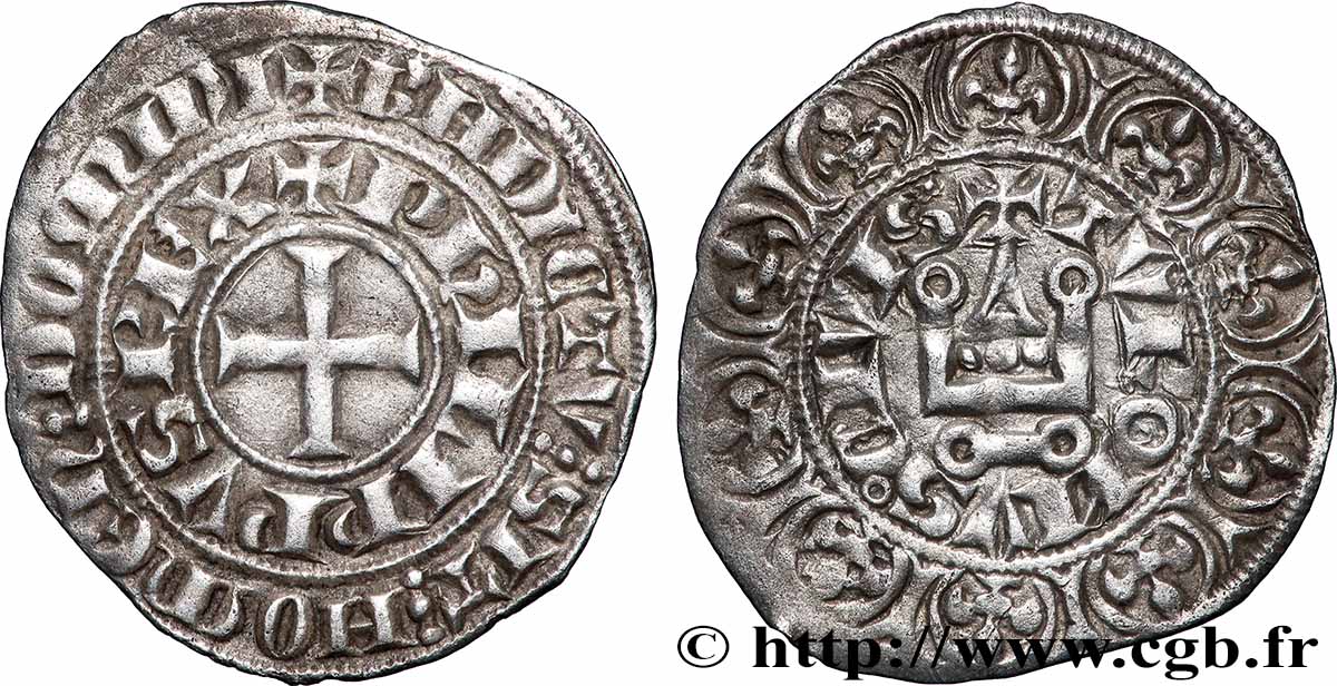 PHILIP IV &nbsp;THE FAIR&nbsp; Maille tierce à l&nbsp;O rond s.m.  AU