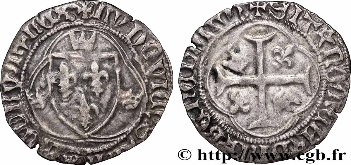 LOUIS XI THE &nbsp;PRUDENT&nbsp; Blanc à la couronne n.d. Montpellier fSS