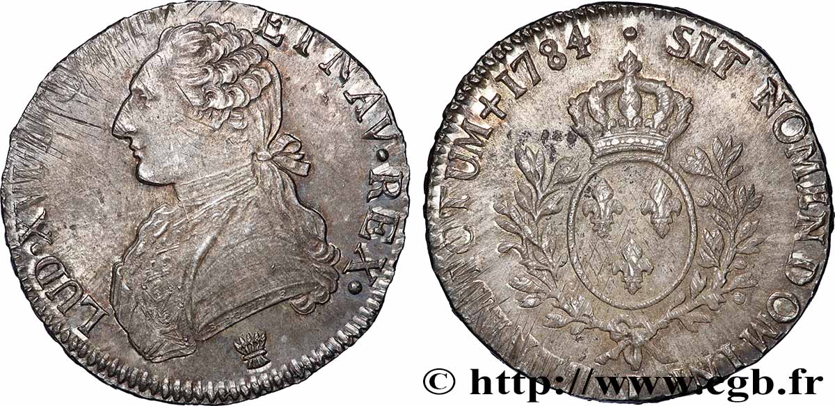 LOUIS XVI Écu aux branches d&nbsp;olivier 1784 Limoges TTB