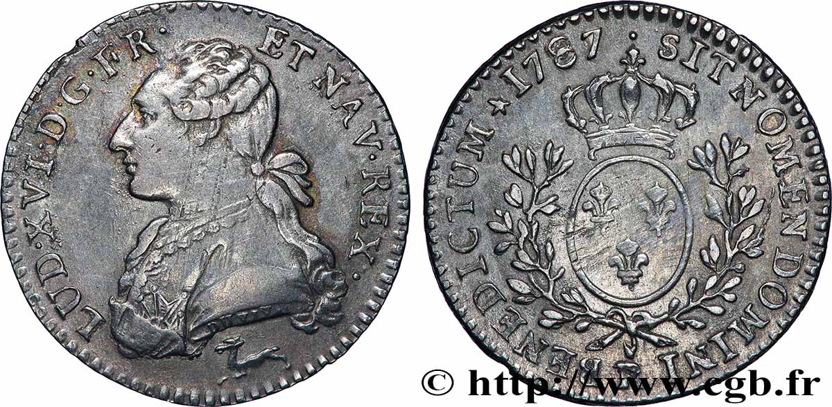 LOUIS XVI Dixième d&nbsp;écu aux branches d&nbsp;olivier 1787 Orléans TTB