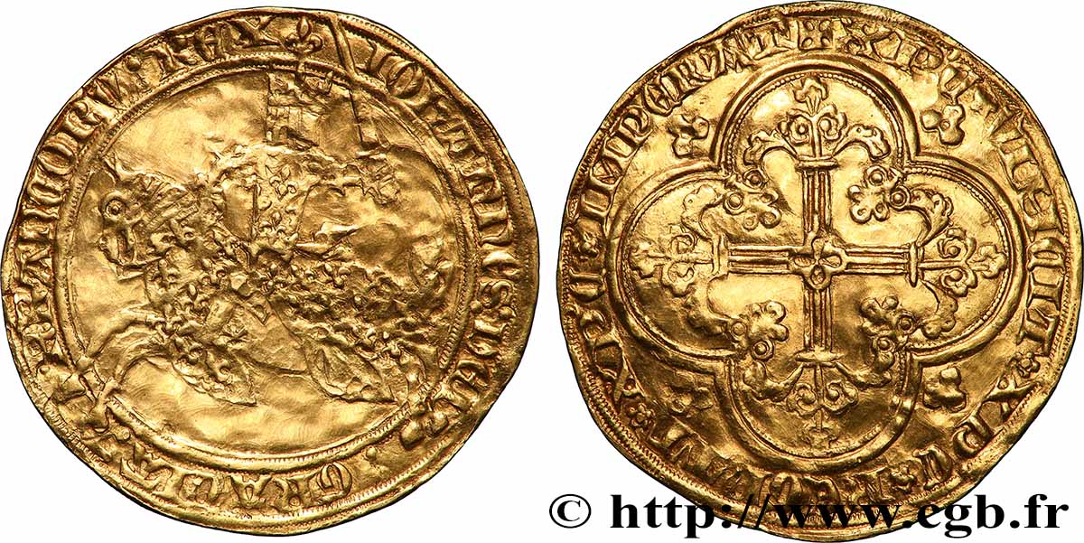 JEAN II LE BON Franc à cheval s.m.  TTB
