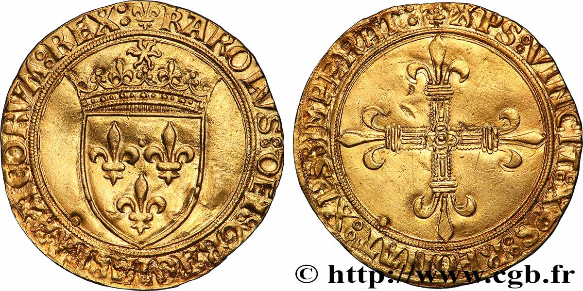 CHARLES VIII Écu d&nbsp;or au soleil s.m. Paris TTB