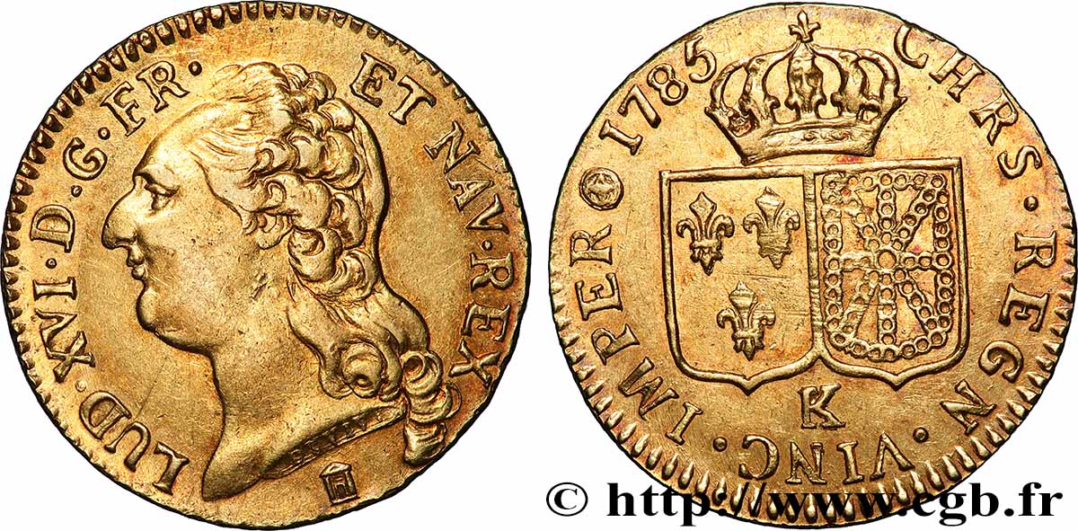 LOUIS XVI Louis d&nbsp;or aux écus accolés 1785 Bordeaux AU/AU
