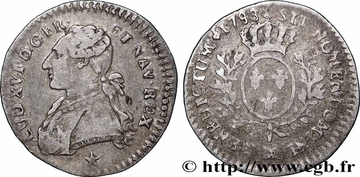 LOUIS XVI Dixième d&nbsp;écu aux branches d&nbsp;olivier 1788 Marseille fSS/S