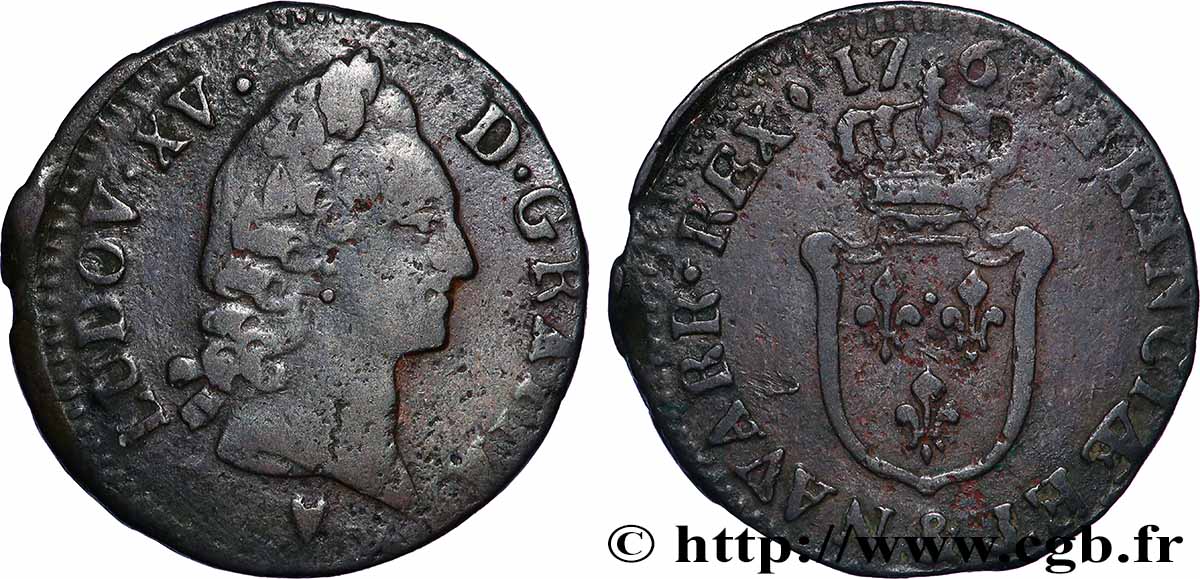 LOUIS XV DIT LE BIEN AIMÉ Demi-sol d&nbsp;Aix 1768 Aix-en-Provence TB+