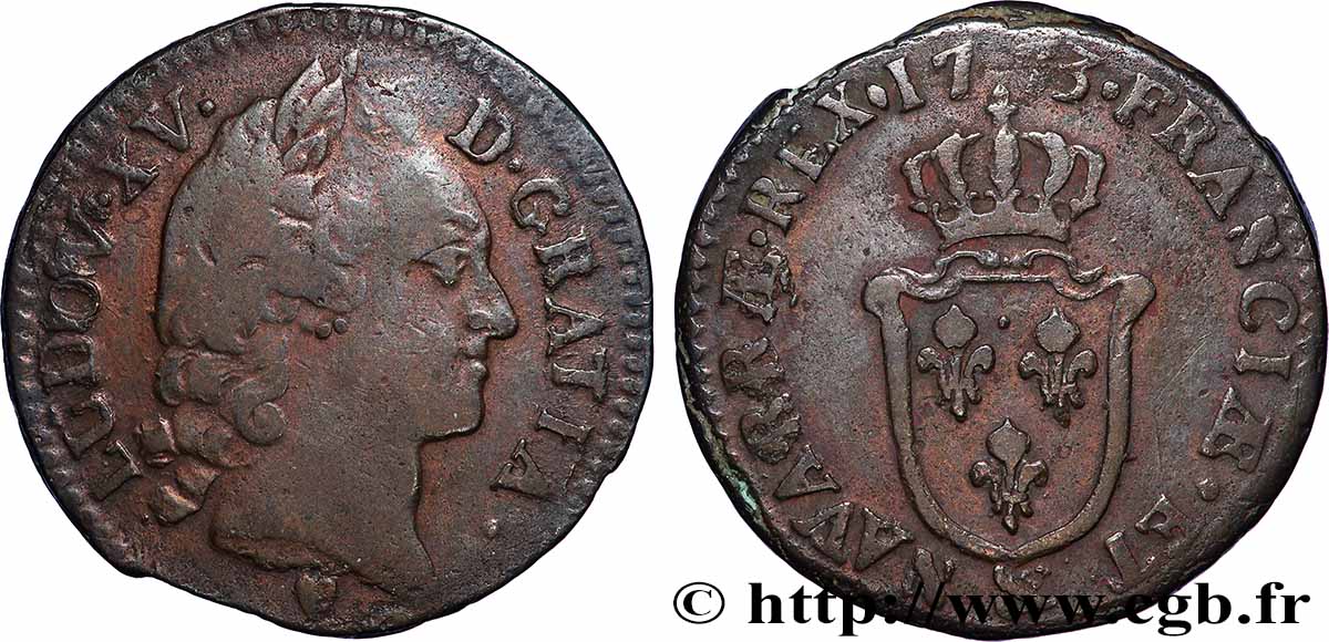 LOUIS XV DIT LE BIEN AIMÉ Sol d&nbsp;Aix 1773 Aix-en-Provence TTB/TB+