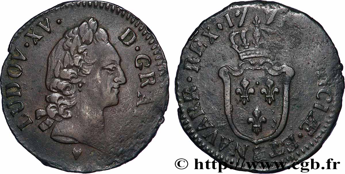 LOUIS XV DIT LE BIEN AIMÉ Demi-sol d&nbsp;Aix 1771 Aix-en-Provence TTB