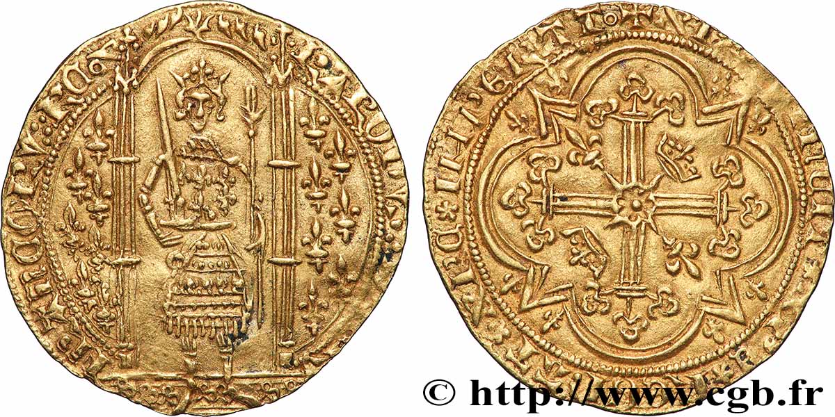CHARLES V &nbsp;THE WISE&nbsp; Franc à pied s.m. s.l. fVZ