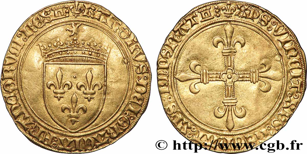 CHARLES VIII Écu d&nbsp;or au soleil s.m. Tours SUP