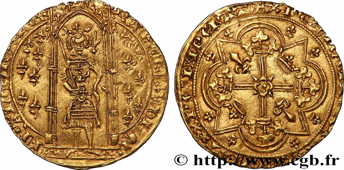 CHARLES V LE SAGE Franc à pied s.m. s.l. TTB+