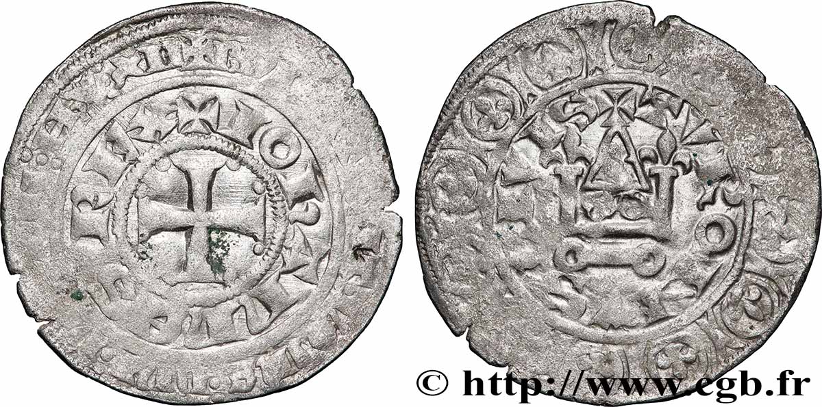 JOHN II &nbsp;THE GOOD&nbsp; Gros au châtel fleurdelisé s.m.  XF