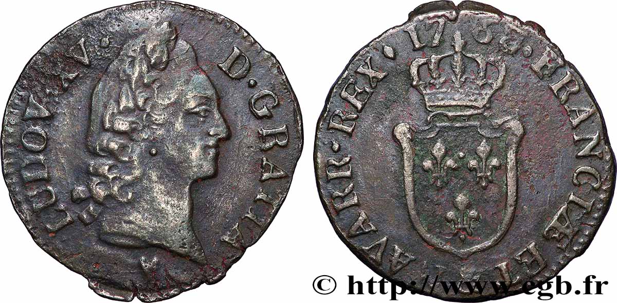 LOUIS XV DIT LE BIEN AIMÉ Demi-sol d&nbsp;Aix 1768 Aix-en-Provence TTB