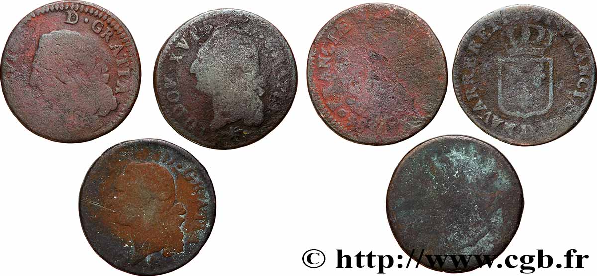 LOUIS XVI Sols dits &nbsp;à l&nbsp;écu&nbsp;, lot de 3 ex. n.d. Ateliers divers lote